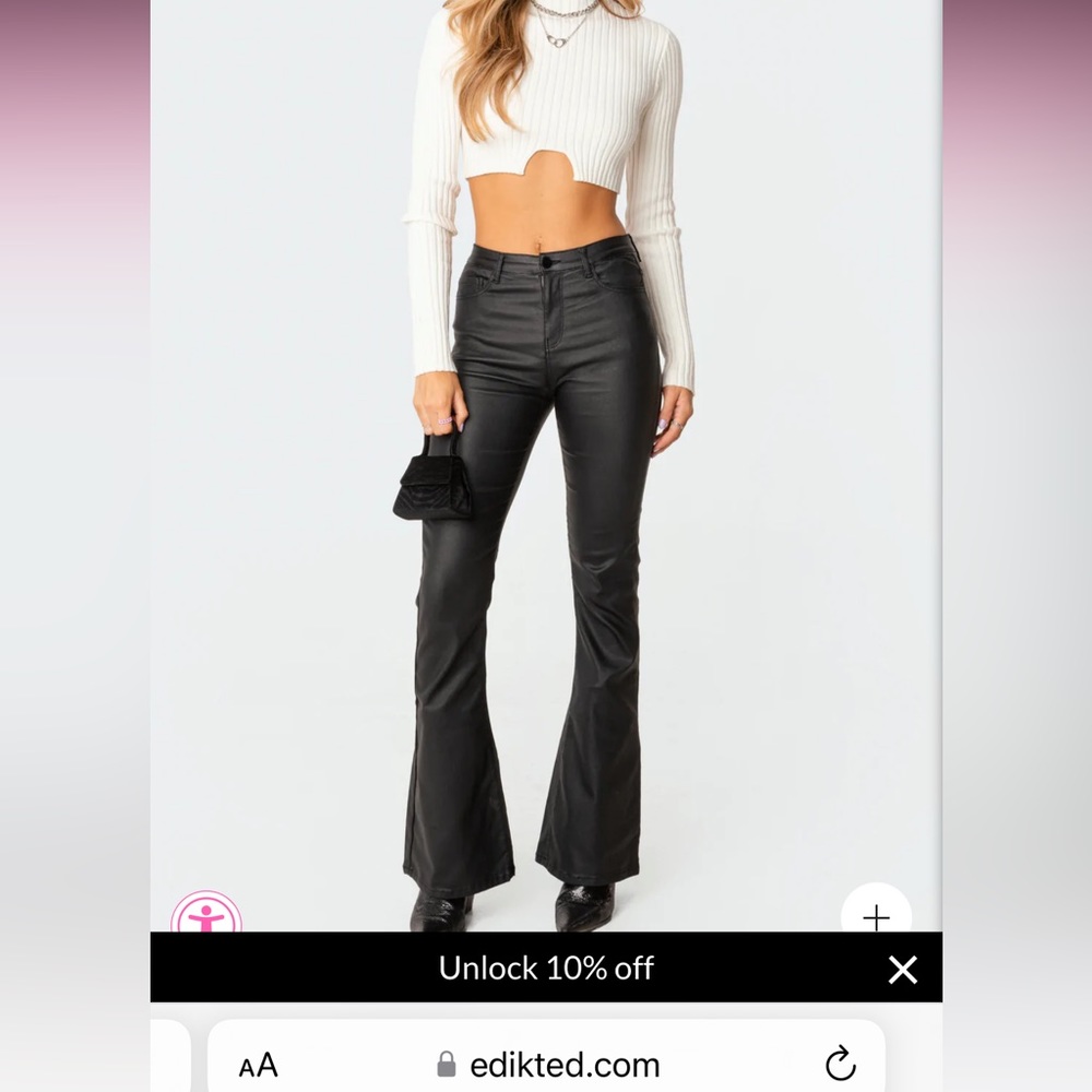 Edikted leather pants size medium